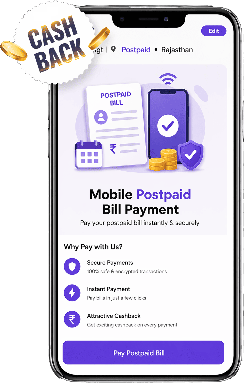 Recharge payment app